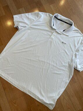 Greg Norman Men's XXL white golf shirt polo